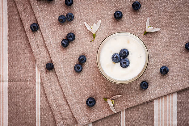 istock homemade yogurt  with blueberry 526822686