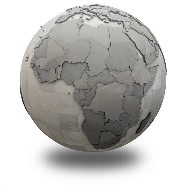 istock Africa on metallic planet Earth 526824338