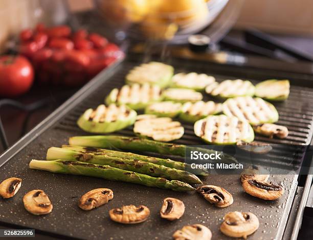 Vegetables On Grill Stock Photo - Download Image Now - Barbecue Grill, Electricity, Barbecue - Meal