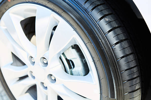 istock Car wheel on a car - closeup 526825972
