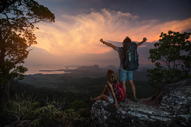 istock Hikes on top of a mountain 526829018