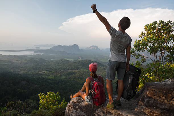 istock Hikes on top of a mountain 526830158