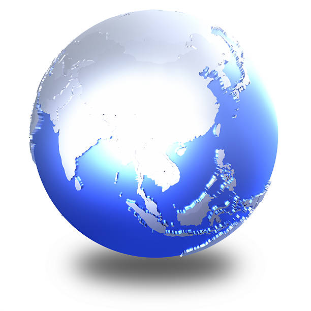istock Southeast Asia on bright metallic Earth 526831026