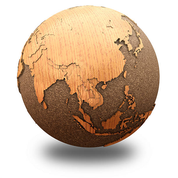 istock Southeast Asia on wooden planet Earth 526831448