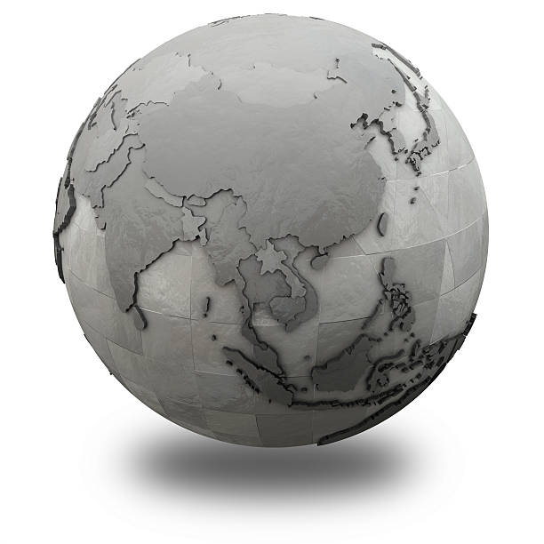 istock Southeast Asia on metallic planet Earth 526831524