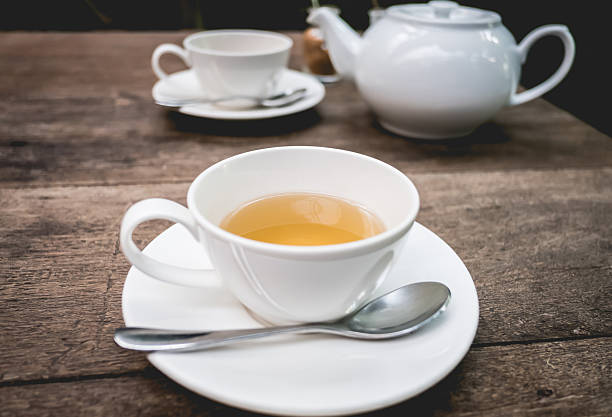 istock Set of tea on a wood 526831754