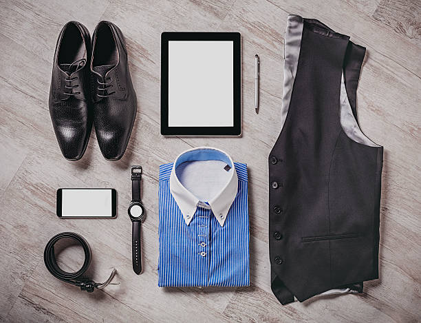 istock Casual business outfit with comunication gadgets 526831836