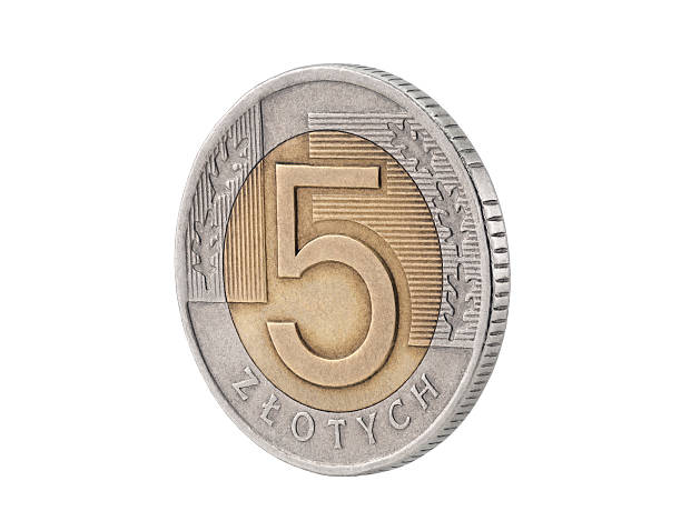 istock Five Polish Zloty coin isolated on white with clipping path 526832310