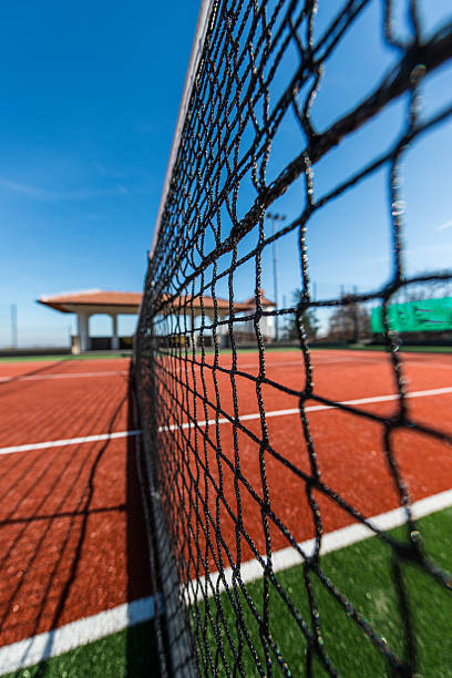 istock Tennis court on a private property 526832688