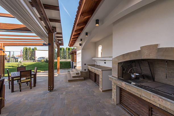 istock Modern architecture design of luxury villa exterior 526833402