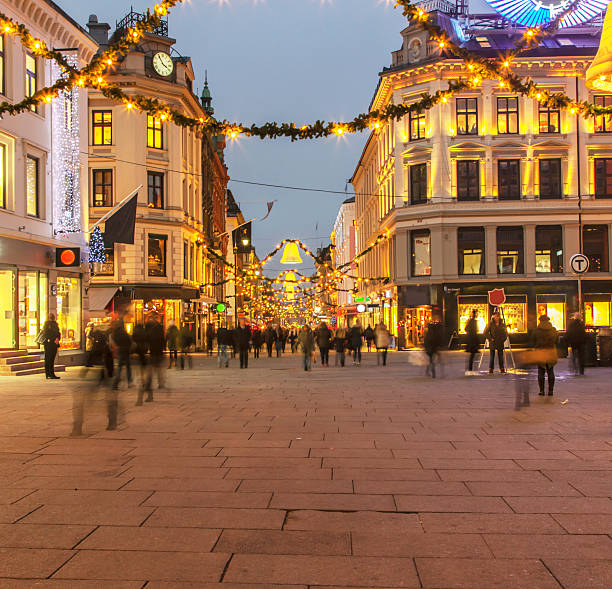 istock Christmas street in December afternoon. 526833869