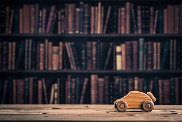 istock Bookshelves and wood car 526833956