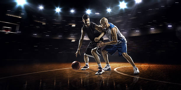 istock Two basketball players in action 526834049
