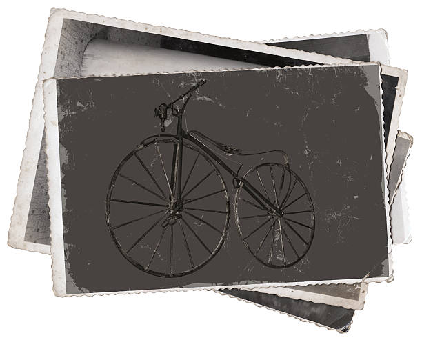 istock Vintage photos Old wooden bicycle 526834289