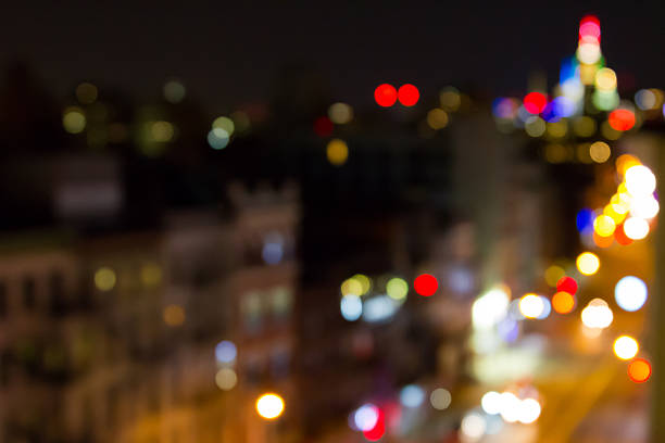 night sky and view of the whole city
