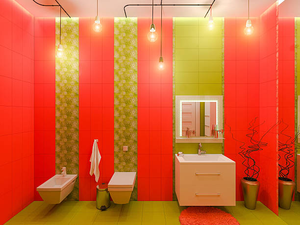 istock 3D rendering of a bathroom interior design for children. 526835204