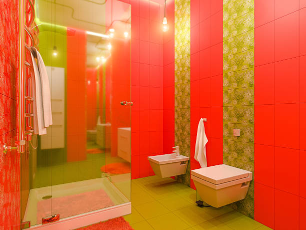 istock 3D rendering of a bathroom interior design for children. 526835306