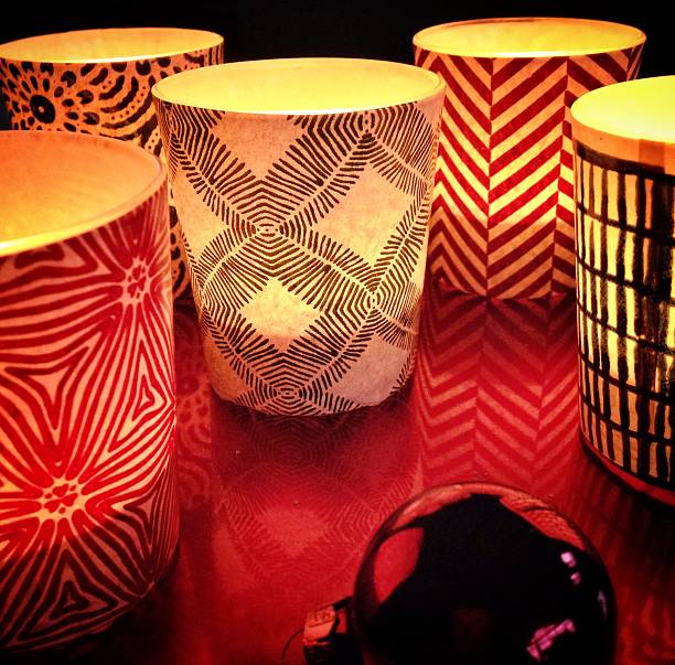 istock Tea lights and Christmas ball 526836475