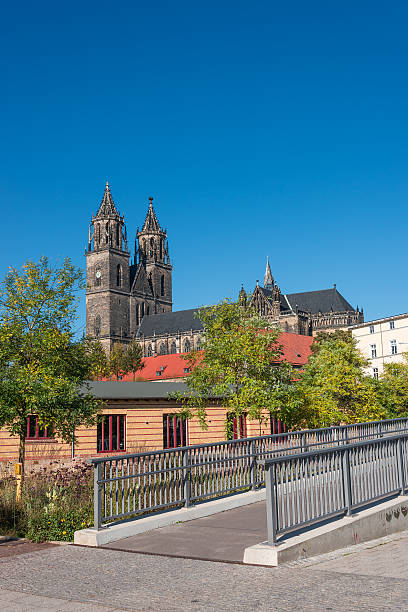 istock Cathedral of Magdeburg at Autumn, Germany 526837091