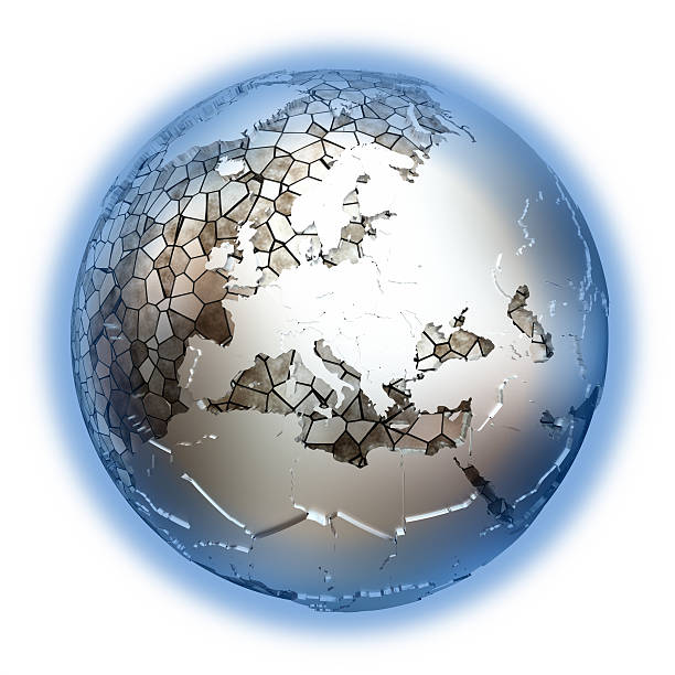 istock Europe on metallic Earth 526839518