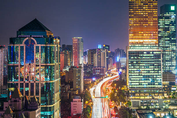 istock Night cityscape of shanghai 526840012