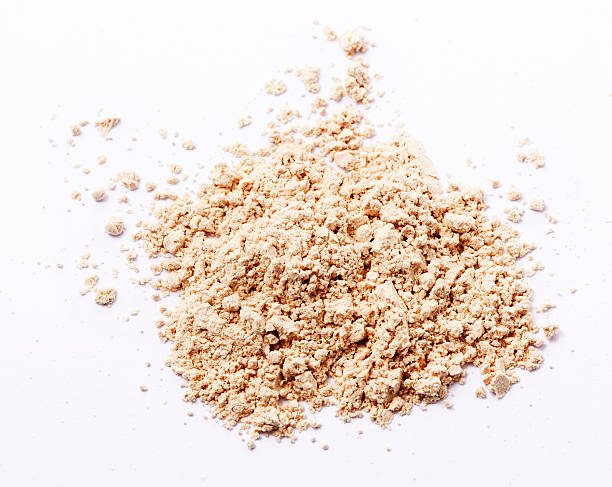 istock Finishing face powder on background 526840214