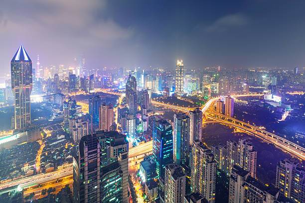 istock Night cityscape of shanghai 526840692
