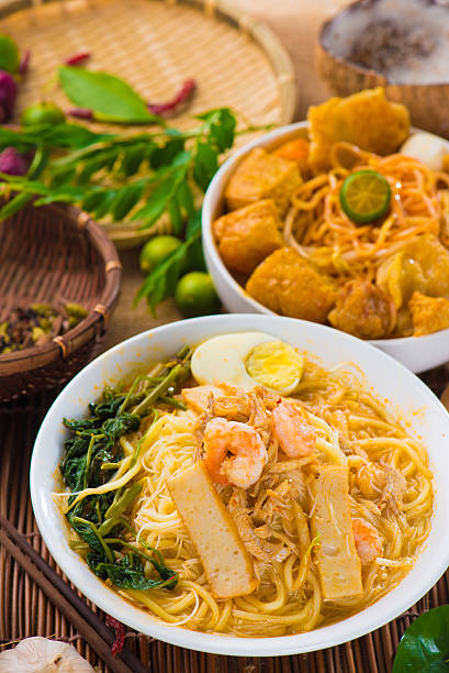 istock Asian noodles with prawns 526840974