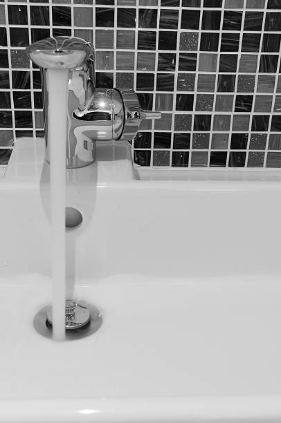 istock ceramic washbasin in hygienic condition restroom. 526845300