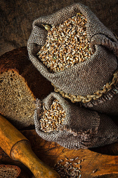istock bag of wheat in the bakery 526846732