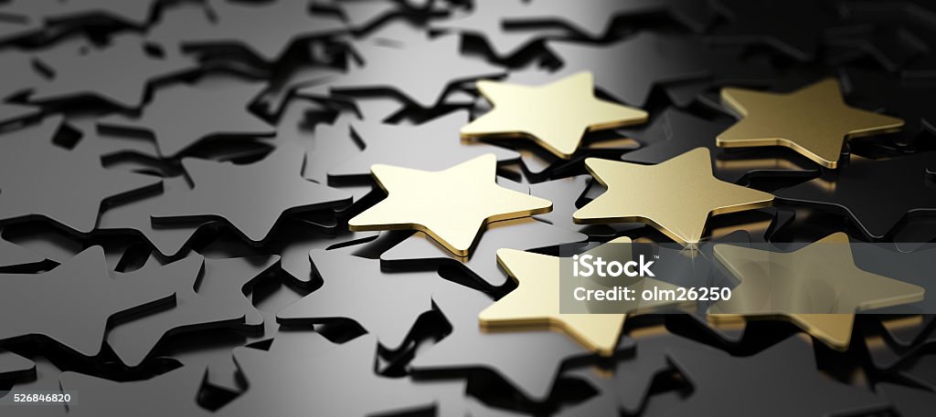 Eccellente servizio clienti, 6 stelle d'oro. - Foto stock royalty-free di Premio