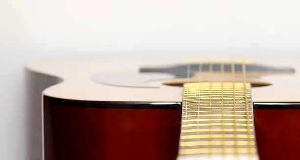 Photo of Part of an acoustic guitar