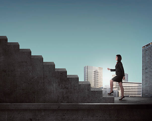 istock Woman Going Up Stairs 526847692