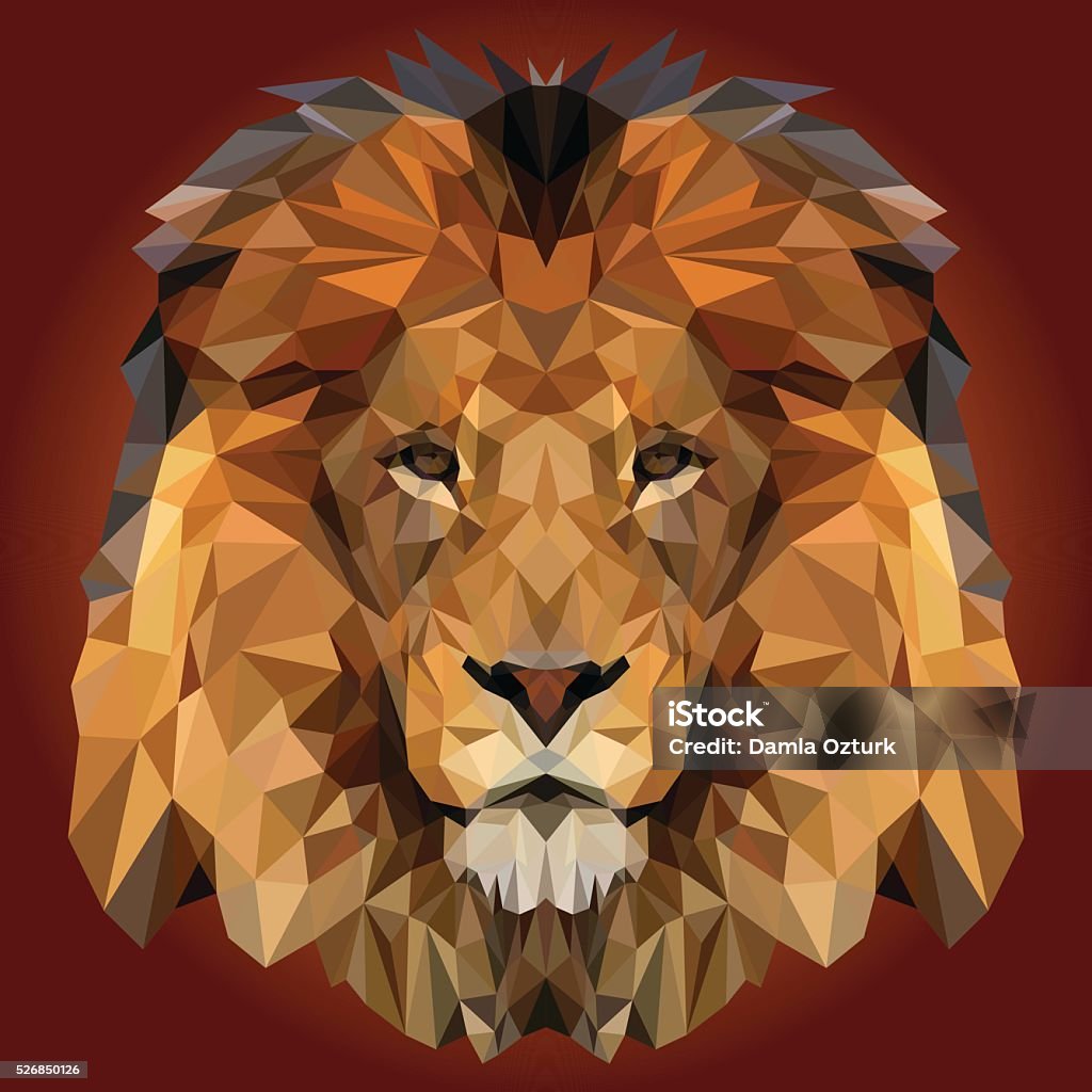Abstract Low Poly Lion Design Abstract Low Poly Lion Design. Easy to manipulate, re-size or colorize. Lion - Feline stock vector