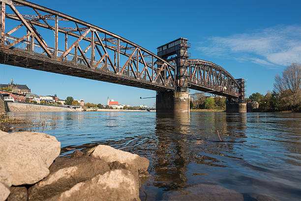 istock Old bridge over Elbe in Magdeburg, Germany 526856555