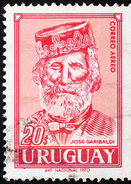 istock Garibaldi on old postage stamp of Uruguay 526857225