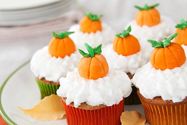 Zucca spezie cupcakes - foto stock