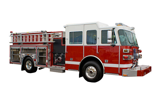 Firetruck Firetruck  on white background fire hose photos stock pictures, royalty-free photos & images