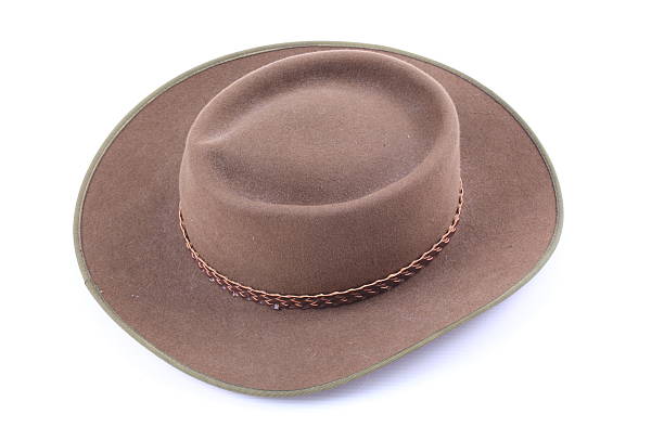 istock Brown Cowboy Hat isolated on white background. 526859773