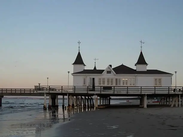 Ahlbeck pier in the evening