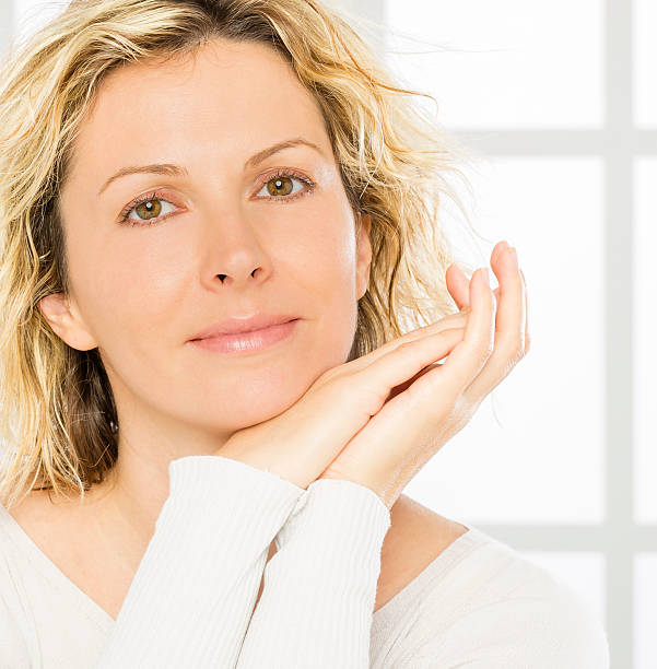 istock Woman, middle age and skin care. 526876511