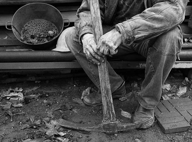 Ukrainian miner Miner having a break donets basin photos stock pictures, royalty-free photos & images