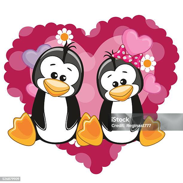 Two Penguins Stock Illustration - Download Image Now - Adult, Animal, Animal Themes