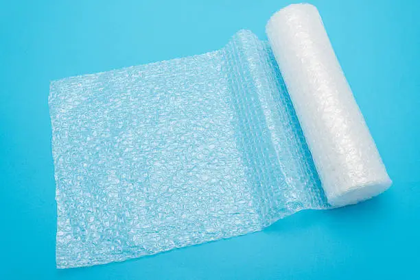 Photo of Clear bubble wrap packaging material