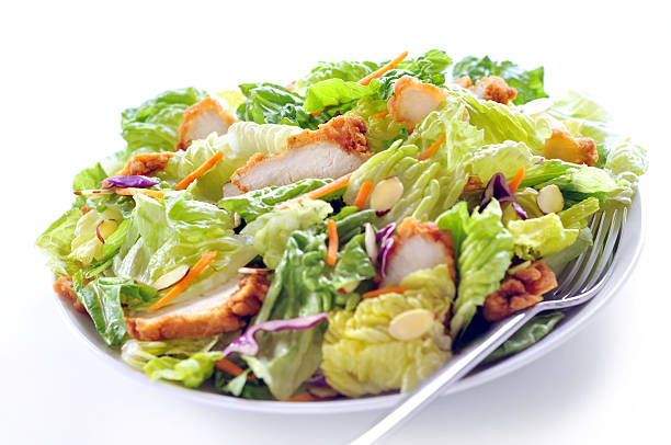 istock Healthy Fresh Garden Salad with Chicken Restaurant 526880829