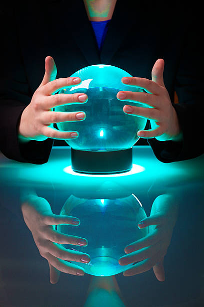 istock Business Woman with Crytal Ball 526883015