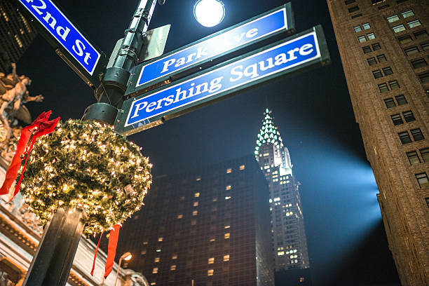 istock skyscraper in manhattan with christmas decorations 526883671