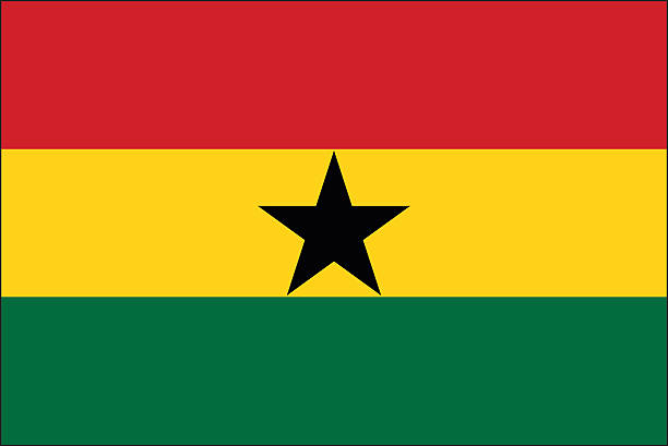 Ghana flag vector art illustration