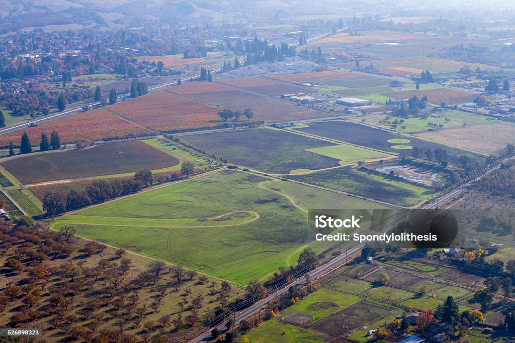 Aerial view of sonoma county of California Autumn Stock Photo