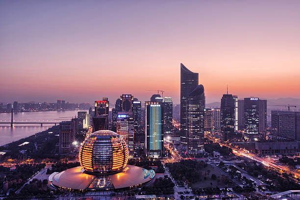 istock Urban cityscape, skyscrape at night 526899015